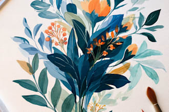 draw watercolor botanical illustration art