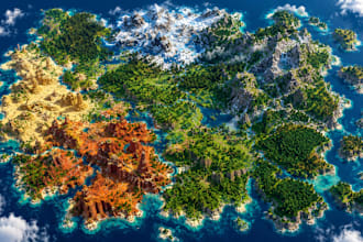 create a custom minecraft map, world, terrain, or server map