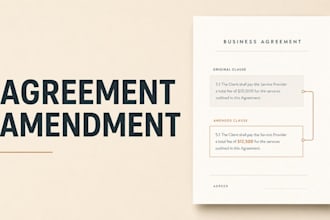 draft a business agreement amendment for your company