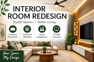 redesign your room and create a modern interior decor concept