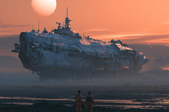 create detailed spacecraft illustrations