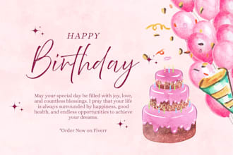 create beautiful animated happy birthday wish video and card