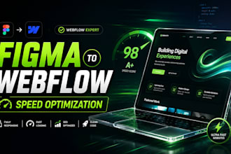 convert figma to webflow website design or fix webflow speed optimization