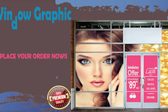 design window graphics, shopfront, storefront window signage
