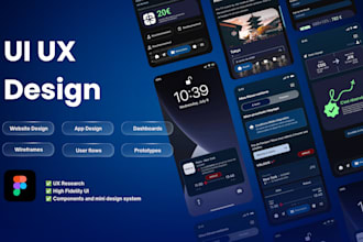 design a clean UI UX for your website, web app or mobile app in figma