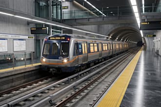 do 3d realistic train design, 3d locomotive train, subway railway, 3d interior