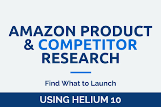 research amazon products and competitors using helium 10