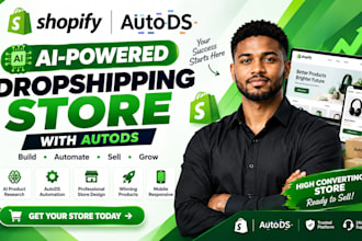 create a professional ai shopify dropshipping store using autods