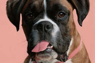awesome custom pet portrait, dog portrait, cat portrait