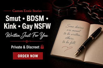 double write your erotic story writing, smut bdsm, kinky nsfw gay for you