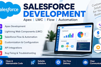 fix and develop salesforce apex lwc flow and automation