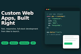 develop a custom web application with modern technologies