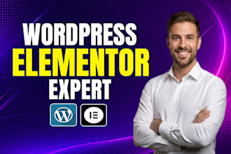 design wordpress elementor website, elementor landing page, or blog website