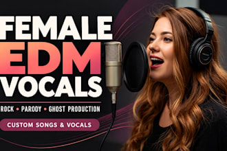 be your female edm singer, rock vocalist, parody song singer, and ghost producer
