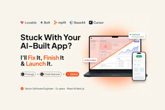 fix and launch your lovable, base44, cursor or replit app