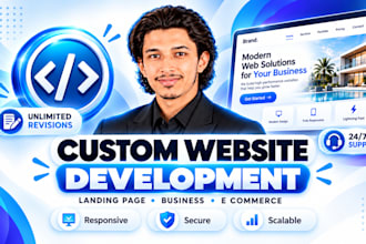 do custom website development, full stack ecommerce website from scratch