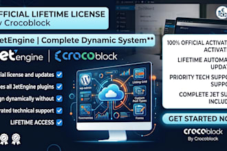 provide an official jetengine crocoblock lifetime license