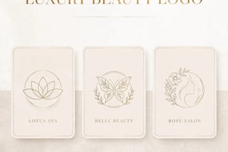 design modern minimalist luxury logo for beauty and mehndi brand