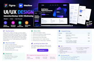 build figma webflow conversion interactive mockup UI kit design wireframing