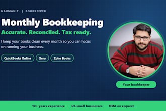 do monthly bookkeeping in quickbooks online, xero and zoho books