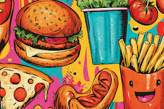 food pop art of your food pop art