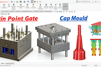 design injection mold ready plastic enclosure 3d cad step iges files for tooling