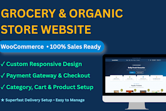 create a modern grocery and organic store website in wordpress