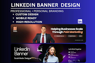 create a professional linkedin banner
