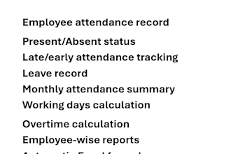 professional excel attendance and leave management sheet