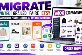 migrate vinted grailed faire etsy marketplace bulk product sku to woocommerce