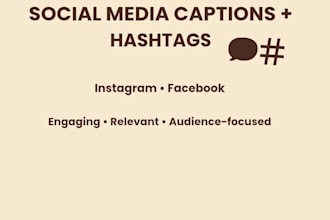 write engaging social media captions and hashtags