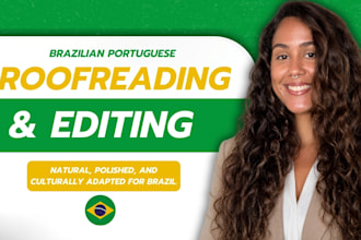 proofread and edit your brazilian portuguese content