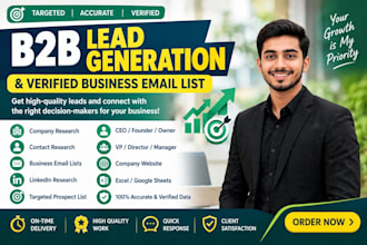 do b2b lead generation and find verified business email list with company phone