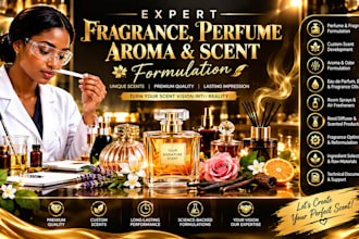 do a product formulation of fragrances, perfumes, odors, aroma, aura or scents