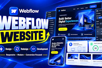 design and develop a webflow website with animations