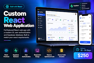 build a custom react web application