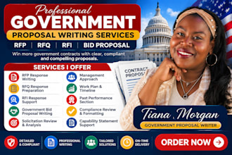 write rfp, rfq, rfi, bid proposal, bid government contract