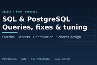 write, fix and optimize your sql and postgresql queries