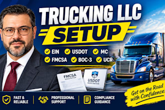 form your trucking llc with ein, usdot, mc, fmcsa, boc 3 and ucr registration