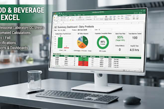 create professional qc excel sheets for food industries