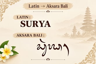 write and transliterate latin text into balinese script
