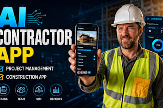 develop ai project managing app, ai contractor app, construction app