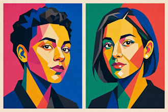 draw an awesome wpap pop art portrait style