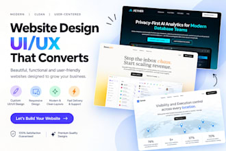a modern website UI UX design in figma