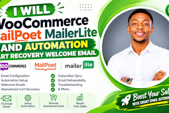 woo commerce mail peot mailer lite and automation cart recovery welcome email