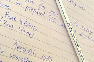 write with my neat hand writing