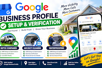 set up verified gmb septic companies air duct cleaning waterproofing business