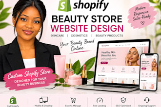 design skincare shopify store, skincare website, beauty store, cosmetic website
