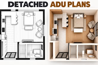 design detached adu plans rental units guest houses backyard apartments