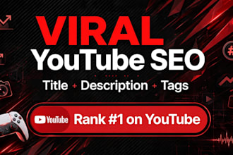 write viral youtube titles, descriptions and tags for SEO ranking